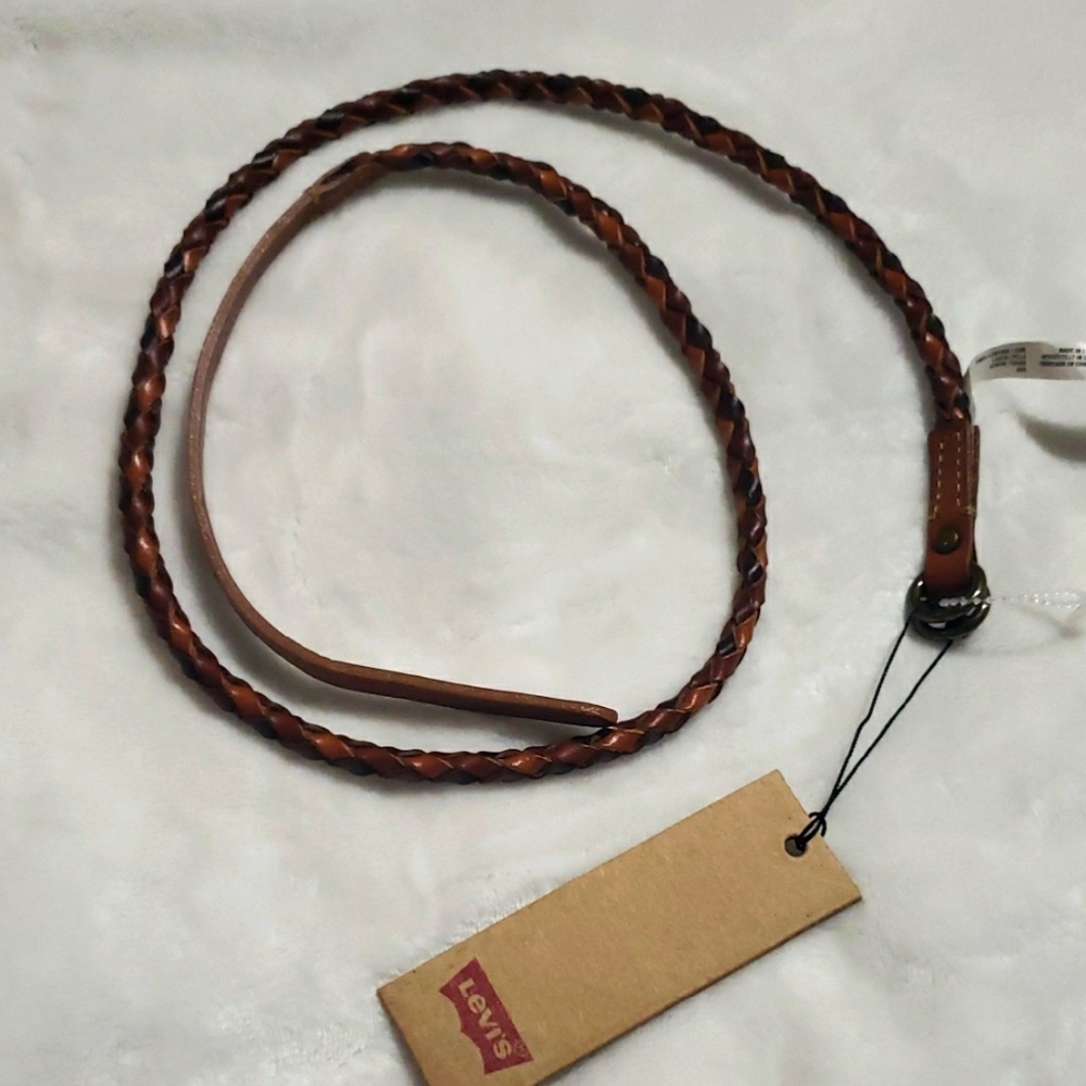 Levi's Brown Braided Leather Belt